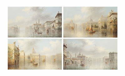 Set of four Venetian capriccios (4)