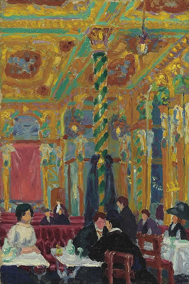 The Café Royal by Charles Isaac Ginner - Auction record, sale price, and art valuation. Compare with similar artists and explore comparable artworks.