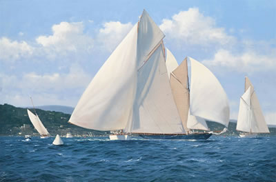 Les Voiles de Saint Tropez, 27th September 2011: Mariquita, Mariette and Eleonora rounding the leeward mark