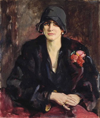 A society beauty in a hat