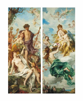 Aphrodite and Eros; and Dionysus and Ariadne
