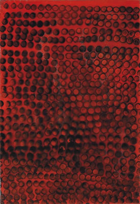 Sample artwork by Yuko Nasaka (Born 1938), known for resin and lacquer circular images and non-objective paintings - View similar artists and auction records
