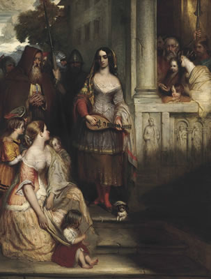 Poor Louise, the Gleemaiden: an illustration from Sir Walter Scott's 'Fair Maid of Perth'