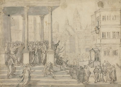 The poet Virgil suspended in a basket by Lambert Lombard - Auction record, sale price, and art valuation. Compare with similar artists and explore comparable artworks.