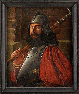 Landsknecht mit Langschwert und Streitaxt by Alexander Teschner - Auction record, sale price, and art valuation. Compare with similar artists and explore comparable artworks.