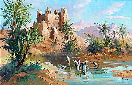 "La Kasbah au bord de l'Oued Draa"
