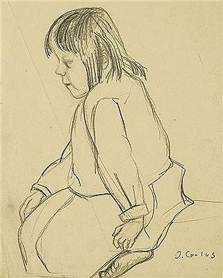 SIEDZACA DZIEWCZYNKA by Jan Golus - Auction record, sale price, and art valuation. Compare with similar artists and explore comparable artworks.