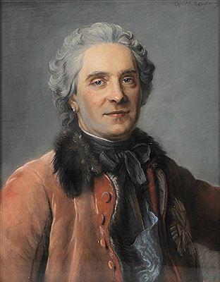 Bildnis des Moritz Graf von Sachsen nach dem Original von Maurice Quentin de la Tour