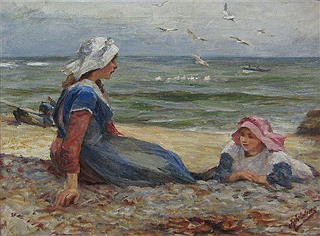 Girls on the Sea Shore Runswick Bay