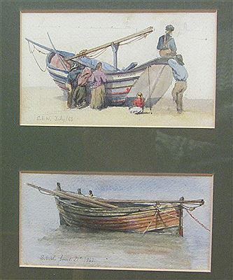 Studies of Whitby Fishing Cobles by Sarah Ellen Weatherill - Auction record, sale price, and art valuation. Compare with similar artists and explore comparable artworks.