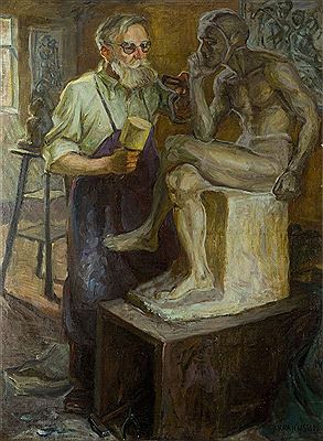 Rzezbiarz przy pracy by Juliusz Krajewski - Auction record, sale price, and art valuation. Compare with similar artists and explore comparable artworks.