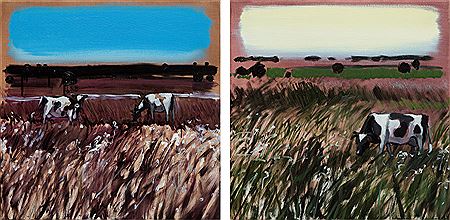 Cows, diptich by Magdalena Szilke - Auction record, sale price, and art valuation. Compare with similar artists and explore comparable artworks.