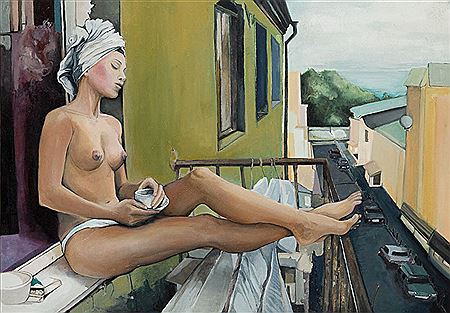 Nude on the Balcony, 2015 by Agata Slomianowska - Auction record, sale price, and art valuation. Compare with similar artists and explore comparable artworks.