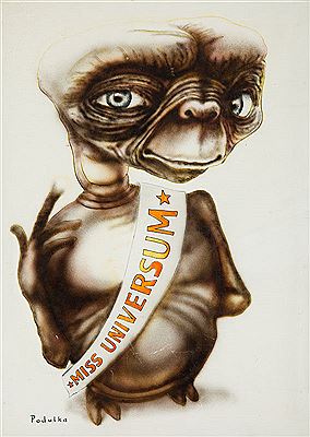 E.T., illustration for magazines "Szpilki", 1984