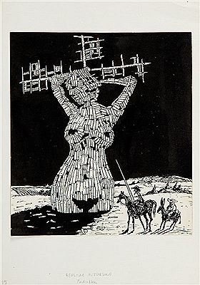 Don Kichot, cover illustration for magazines "Radar", 1981 by Andrzej Podulka - Auction record, sale price, and art valuation. Compare with similar artists and explore comparable artworks.