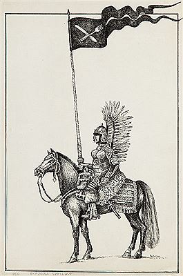Husarka, illustration for magazines "Szpilki", 80s of the 20th Century by Andrzej Podulka - Auction record, sale price, and art valuation. Compare with similar artists and explore comparable artworks.