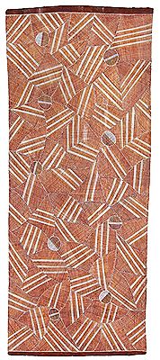 GUNGURA - THE SPIRALLING WIND AND YABBIE, 2008 by Samuel Namunjdja - Auction record, sale price, and art valuation. Compare with similar artists and explore comparable artworks.