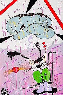 Sample artwork by Comet (Born 1957), known for street art painting - View similar artists and auction records