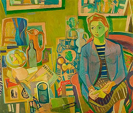 Junge Frau mit Stilleben (Lesendes Mädchen und Stilleben mit Zeitung) by Otto Laible - Auction record, sale price, and art valuation. Compare with similar artists and explore comparable artworks.