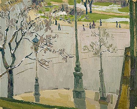 Untitled (Schlittschuhläufer im Park)