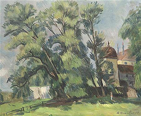 "Arbres aux abords du château"