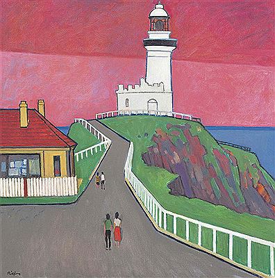 Byron Bay Lighthouse, NSW by John Thomas Rigby - Auction record, sale price, and art valuation. Compare with similar artists and explore comparable artworks.