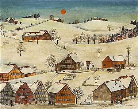 Appenzeller Winterlandschaft by J B Waldburger - Auction record, sale price, and art valuation. Compare with similar artists and explore comparable artworks.