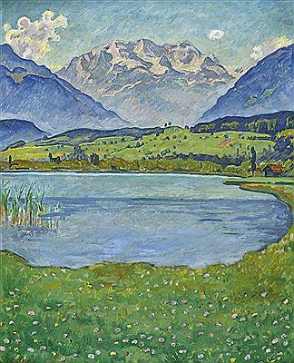 Sommerlandschaft mit Blick auf die Blümlisalp