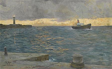 Hafenpartie in Triest by Otto Nowak - Auction record, sale price, and art valuation. Compare with similar artists and explore comparable artworks.