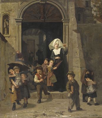 À la sortie de l'école