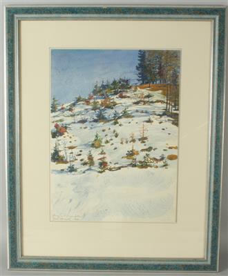 "Hang mit jungen Fichten" by Hans Kleinert - Auction record, sale price, and art valuation. Compare with similar artists and explore comparable artworks.