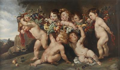 "Der Früchtekranz (Kopie nach Rubens)" by Max Heichele - Auction record, sale price, and art valuation. Compare with similar artists and explore comparable artworks.