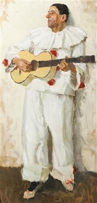 Pierrot with Guitar by Jaromir Seidl - Auction record, sale price, and art valuation. Compare with similar artists and explore comparable artworks.