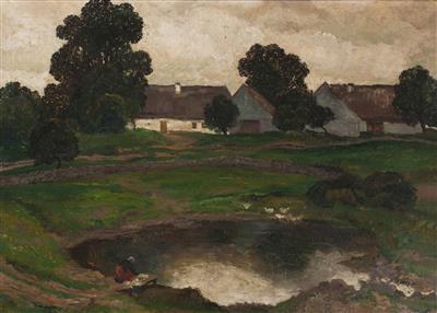 Landschaft mit Waschfrau