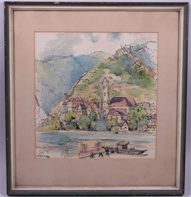 "Blick auf Dürnstein" by Bruno Buresch - Auction record, sale price, and art valuation. Compare with similar artists and explore comparable artworks.