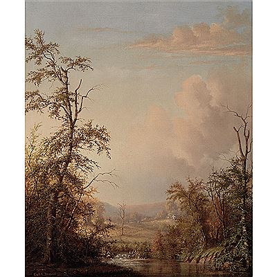 Evening, 1875 by Carl Christian (Charles) Brenner - Auction record, sale price, and art valuation. Compare with similar artists and explore comparable artworks.
