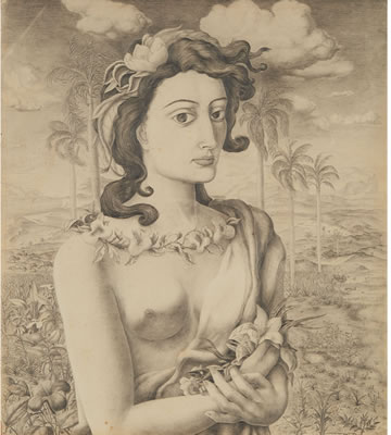 Woman with Flowers, 1941 by Luis Martinez Pedro - Auction record, sale price, and art valuation. Compare with similar artists and explore comparable artworks.