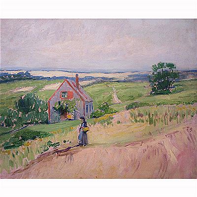 Cottage by the Shore, Cape Cod by Augusta Finkelnburg - Auction record, sale price, and art valuation. Compare with similar artists and explore comparable artworks.
