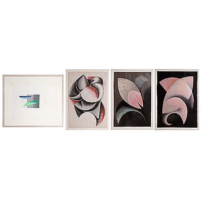 (i) The Philadelphia Lindy, 1982, (ii) Untitled (Abstract Composition), (iii) Untitled (Abstract Composition) AND (iv) Untitled (Abstract Composition), 1999
