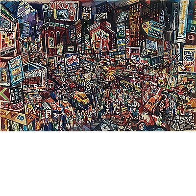Times Square by David Fredenthal - Auction record, sale price, and art valuation. Compare with similar artists and explore comparable artworks.