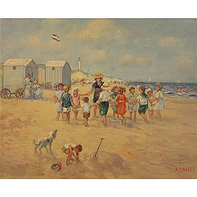 Ring Around the Rosie by Andre Chalet - Auction record, sale price, and art valuation. Compare with similar artists and explore comparable artworks.