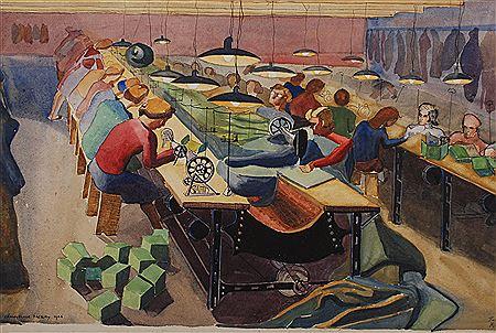 The Camouflage Factory by Isobel Atterbury Heath - Auction record, sale price, and art valuation. Compare with similar artists and explore comparable artworks.