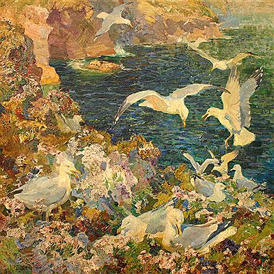 Hering Gulls Nesting by Charles Walter Simpson - Auction record, sale price, and art valuation. Compare with similar artists and explore comparable artworks.