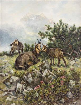 "Gemsen zur Sommerzeit im Hochgebirge" by Erich Dichtl - Auction record, sale price, and art valuation. Compare with similar artists and explore comparable artworks.