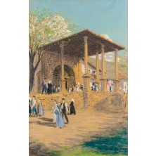 Entry into the church by Manuel Losada - Auction record, sale price, and art valuation. Compare with similar artists and explore comparable artworks.