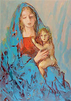Virgen y el Niño by Juan Manuel Barrigon - Auction record, sale price, and art valuation. Compare with similar artists and explore comparable artworks.