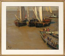 HARBOR WITH SAILBOATS