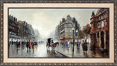 STREET SCENE by Antonio DeVity - Auction record, sale price, and art valuation. Compare with similar artists and explore comparable artworks.
