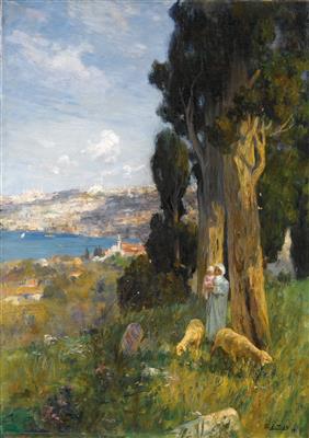 Sample artwork by Ferruccio Scattola (1873 - 1950), known for land-and seascape paintings - View similar artists and auction records