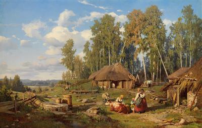Landscape with Estonian Farmhouse in Midsummer by Eugen Gustav Duecker - Auction record, sale price, and art valuation. Compare with similar artists and explore comparable artworks.